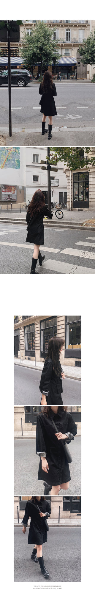 Low Denim Jacket Dress - One Color