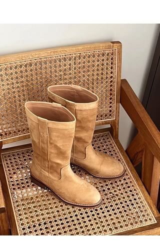 Suede half boots