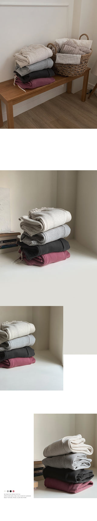 [Choose your length] 2-way fleece-lined sweatpants