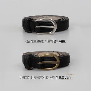 #LENTO. (Over 200,000 sold) Classic Belt (silver/gold)
