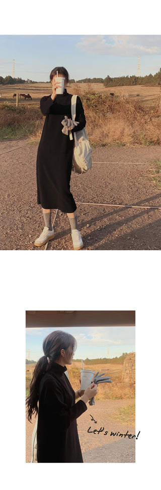 Black turtleneck dress - 2 sizes