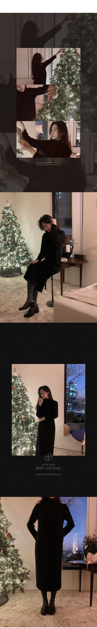 Black turtleneck dress - 2 sizes
