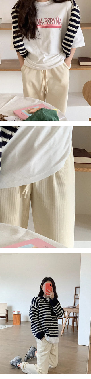 Brushed elastic waist jogger pants