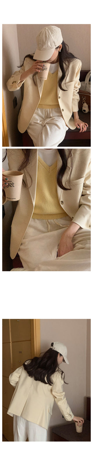 V-neck knit vest (9 colors)