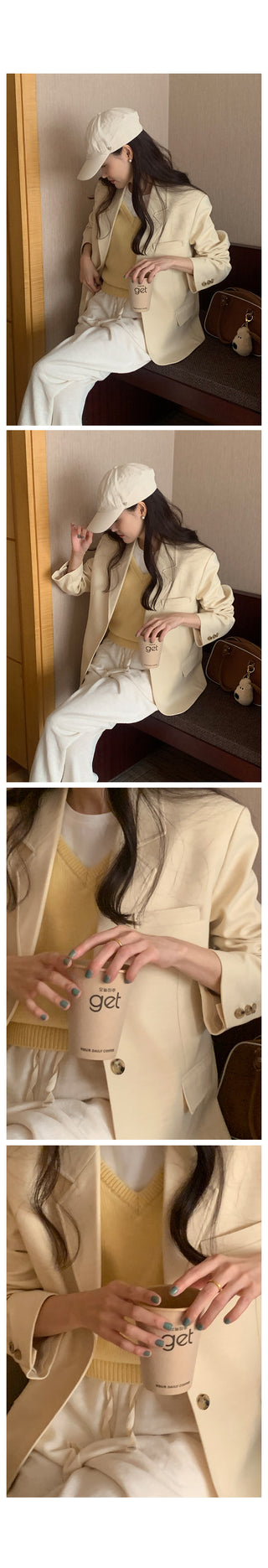 V-neck knit vest (9 colors)