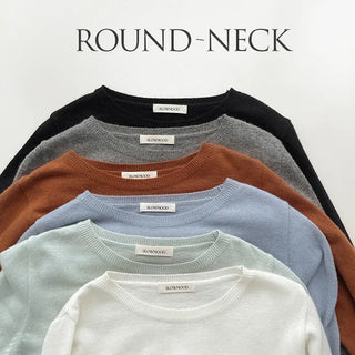 (U/V neck) wool knit - 6 colors