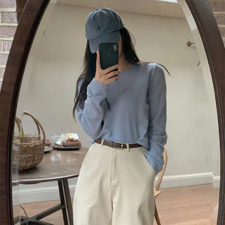(U/V neck) wool knit - 6 colors
