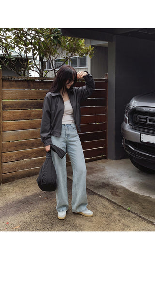 (basic/long) Wide Light Denim Pants - 4 sizes