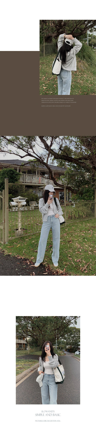 (basic/long) Wide Light Denim Pants - 4 sizes