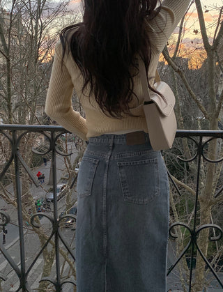 Vintage denim long skirt - 4 sizes