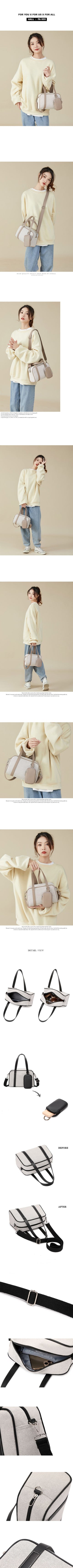 Canvas Natural Mini Two-Way Tote Bag (with Pouch)