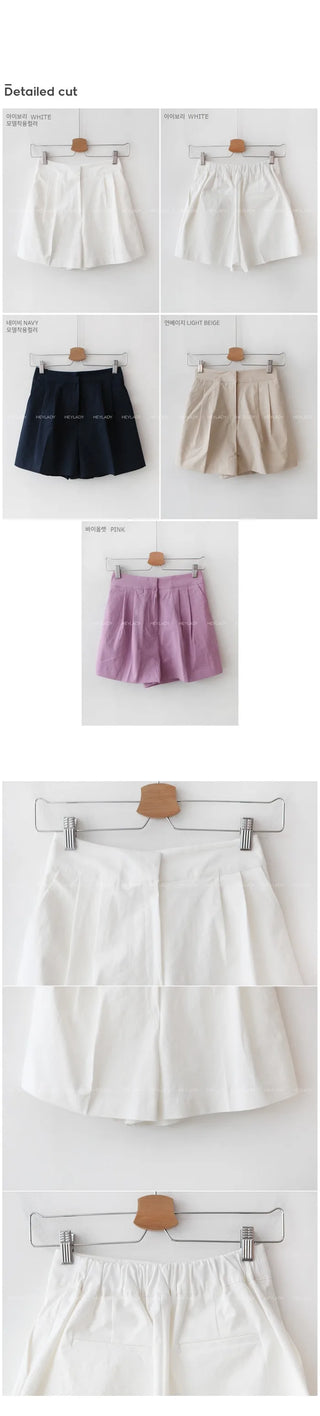Pintuck Banding Half Pants