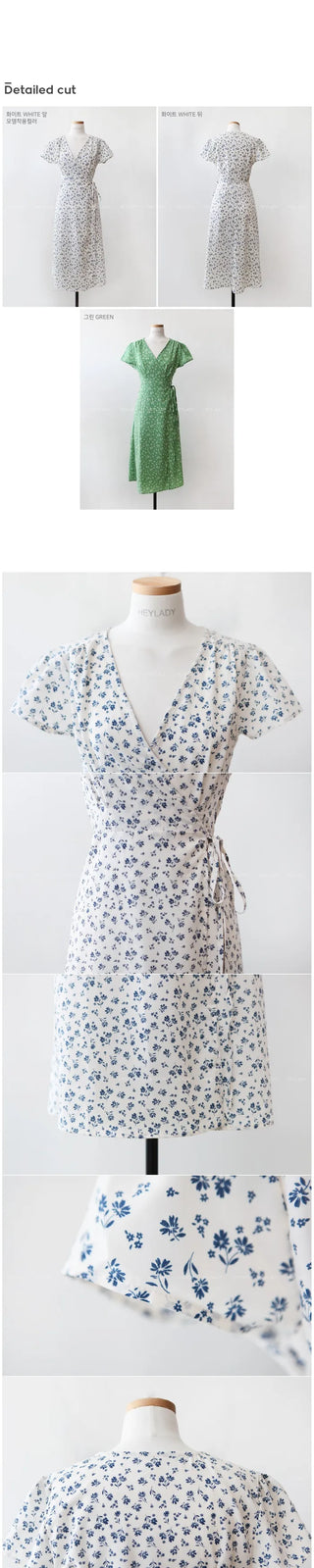 Flower Wrap Long Dress