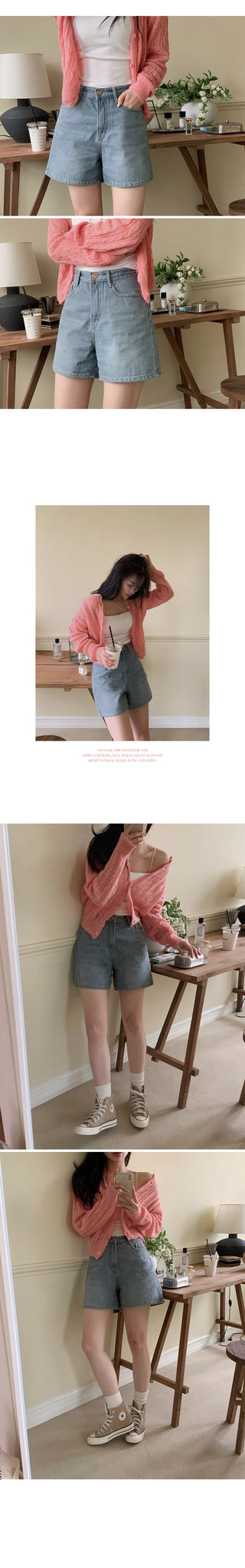 Fog Blue Denim Shorts - Size 4