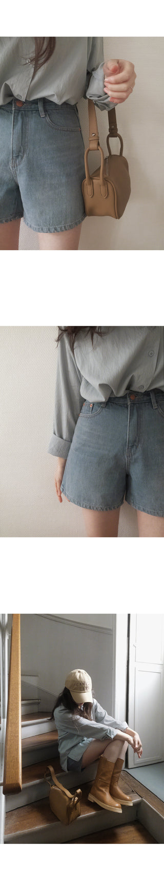 Fog Blue Denim Shorts - Size 4