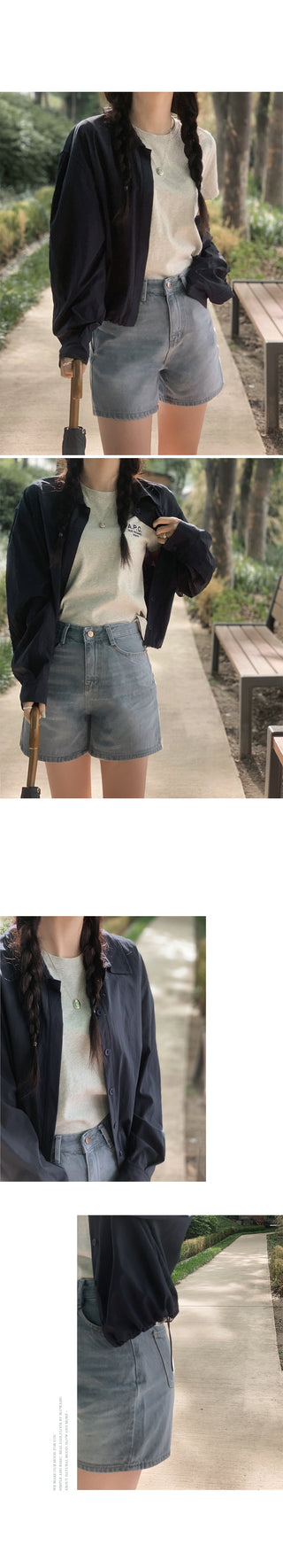 Fog Blue Denim Shorts - Size 4