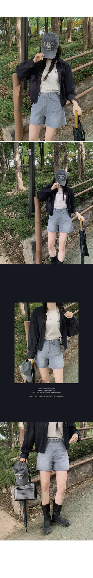 Fog Blue Denim Shorts - Size 4