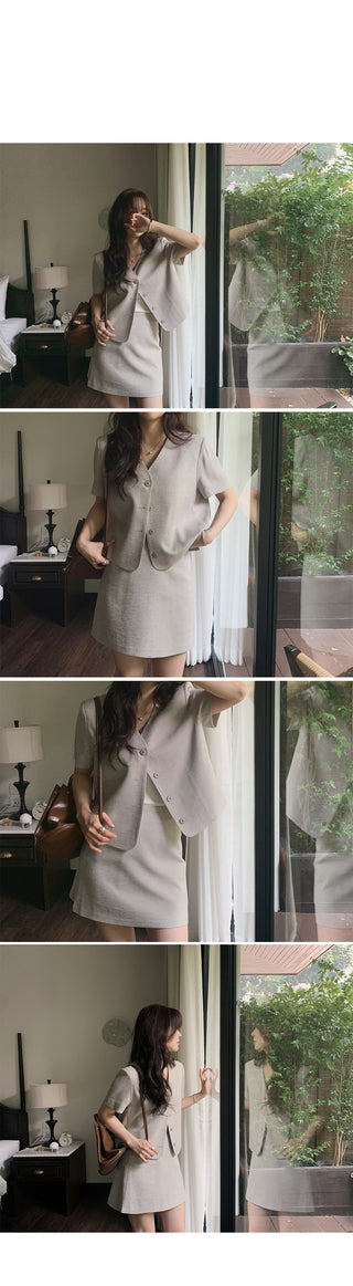Auto Gray Mini Skirt (Set-up) - 4 sizes