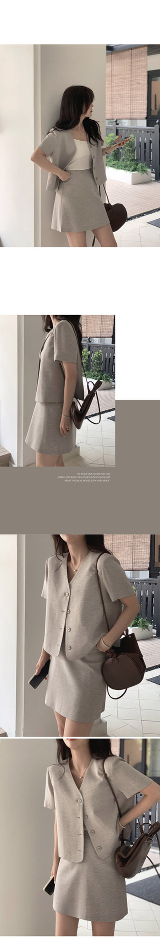 Auto Gray Mini Skirt (Set-up) - 4 sizes