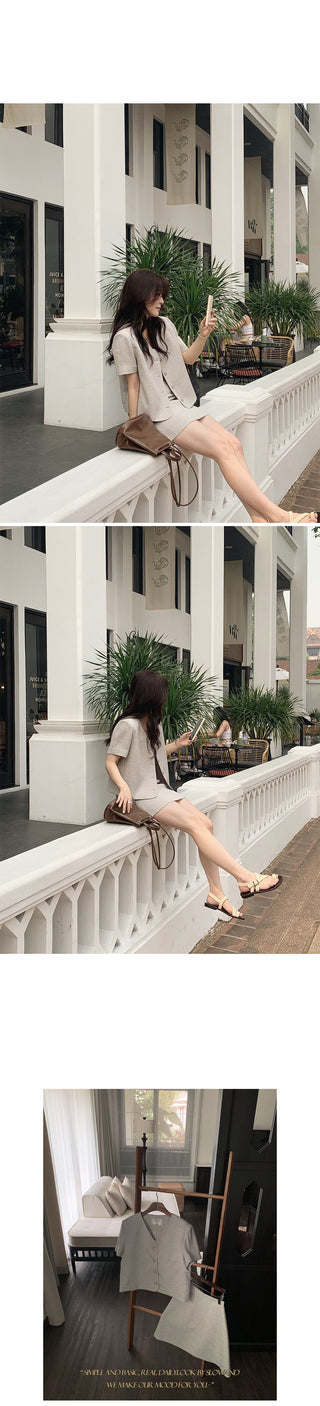 Auto Gray Mini Skirt (Set-up) - 4 sizes
