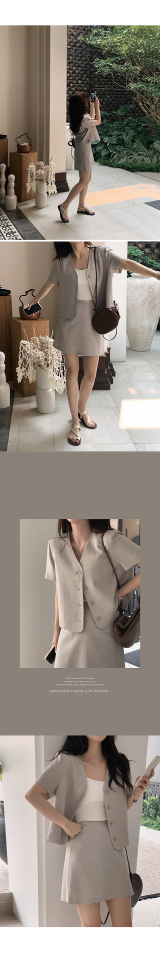 Auto Gray Mini Skirt (Set-up) - 4 sizes