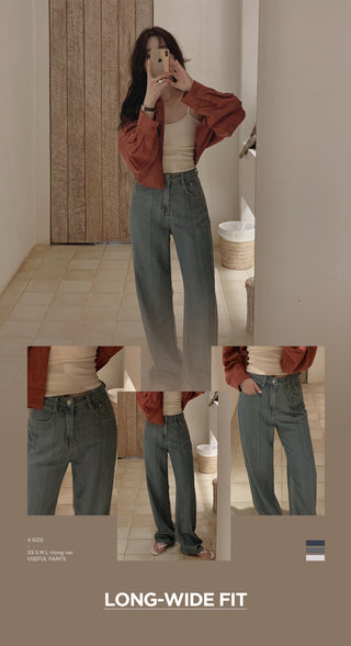 (basic/long) Vintage Summer Denim Pants - 4 sizes