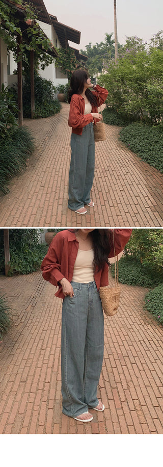 (basic/long) Vintage Summer Denim Pants - 4 sizes