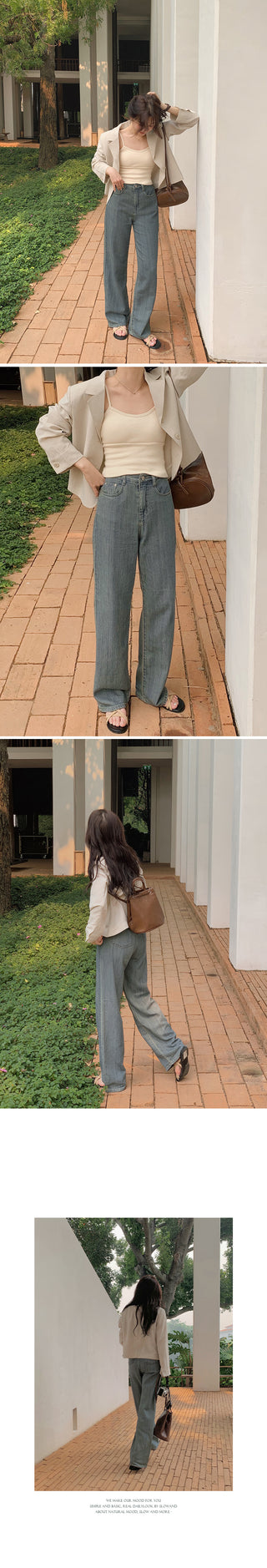 (basic/long) Vintage Summer Denim Pants - 4 sizes