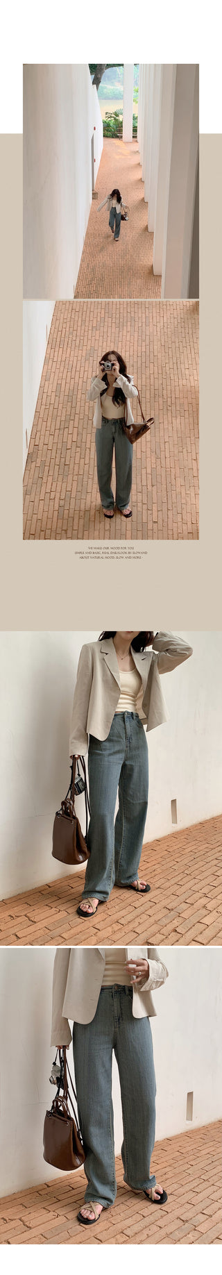 (basic/long) Vintage Summer Denim Pants - 4 sizes