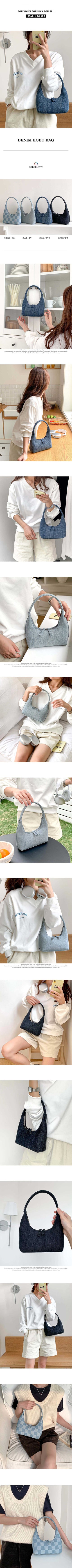 Blooming Denim Round Mini Shoulder Bag