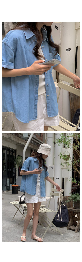 Summer denim shirt (2 colors)