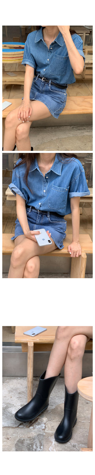 Summer denim shirt (2 colors)
