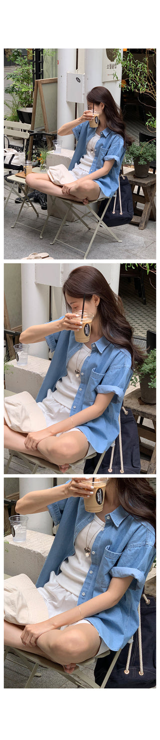 Summer denim shirt (2 colors)