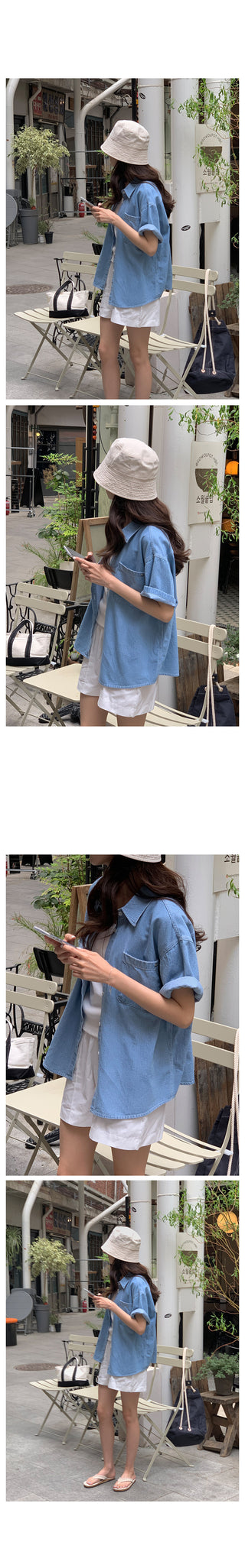 Summer denim shirt (2 colors)