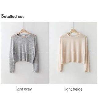 Linen long-sleeved T-shirt