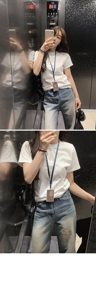 Women's plain cotton t-shirts, 7 colors
