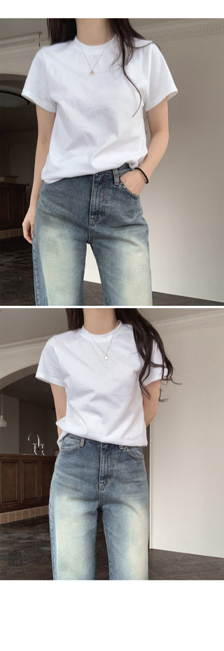 Women's plain cotton t-shirts, 7 colors