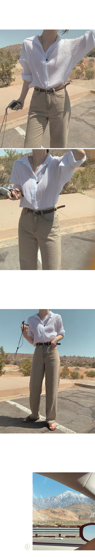 (basic/long) Mute Tone Shirring Denim Pants - 4 sizes
