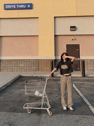 (basic/long) Mute Tone Shirring Denim Pants - 4 sizes