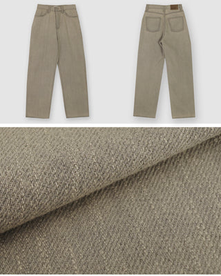 (basic/long) Mute Tone Shirring Denim Pants - 4 sizes
