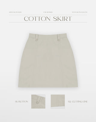 Detail Cotton Skirt - 4 sizes