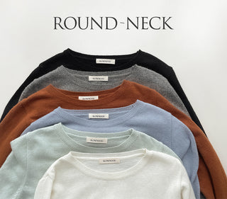 (U/V neck) wool knit - 6 colors