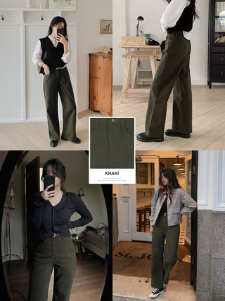 (Basic/Long/Over 10,000 sold) Wide Cotton Pants - 4 sizes
