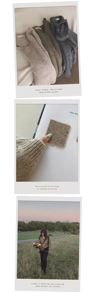 (Over 10,000 sold) V-neck knit - 5 colors