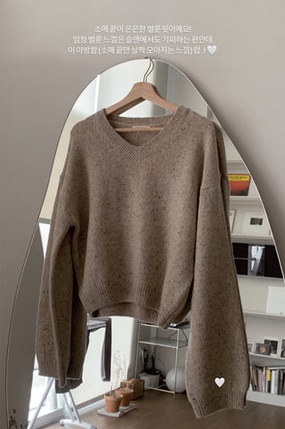 (Over 10,000 sold) V-neck knit - 5 colors