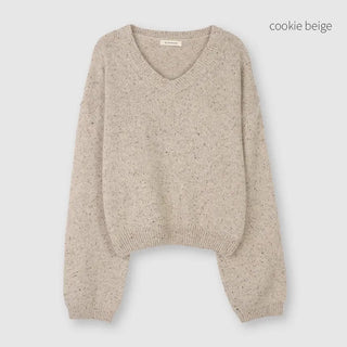 (Over 10,000 sold) V-neck knit - 5 colors