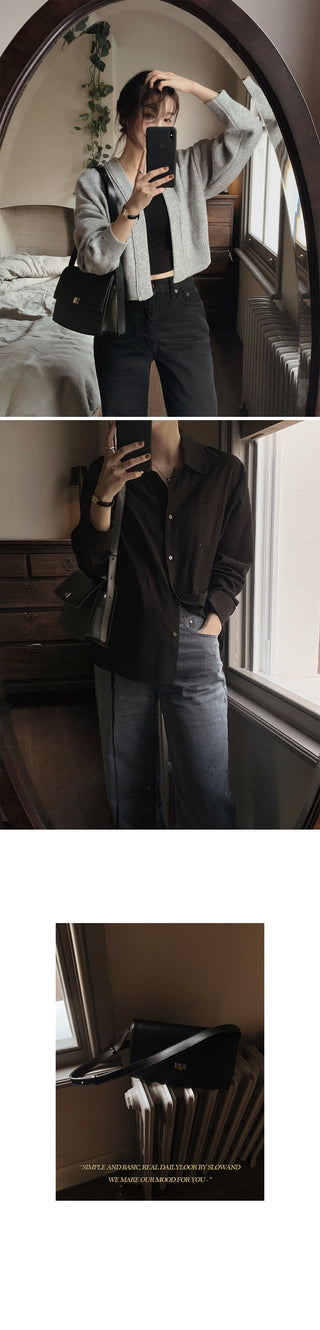 #LENTO. Classic leather bag-2color