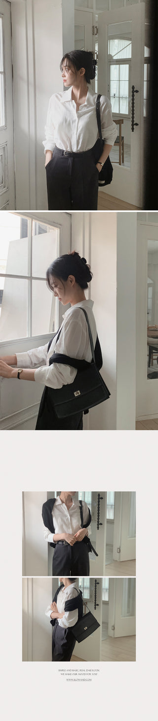 #LENTO. Classic leather bag-2color