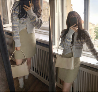 Button-point peach skirt - 3 sizes