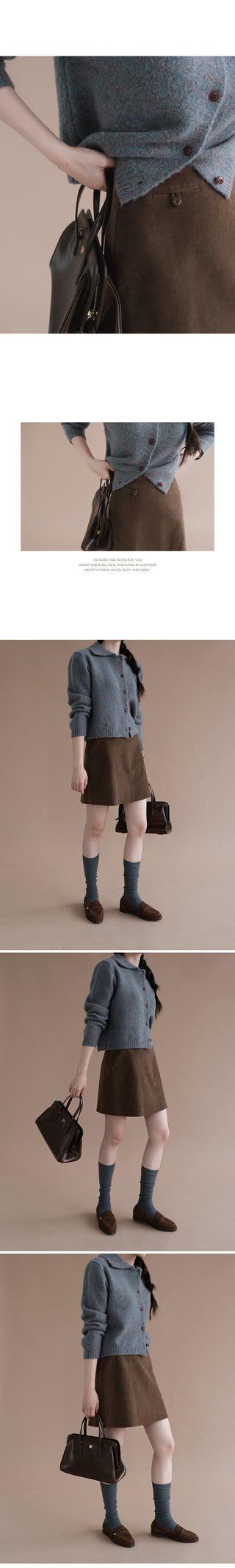 Button-point peach skirt - 3 sizes